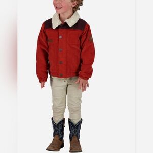 Obermeyer Kit Corduroy Jacket Brown Colorblock Sherpa Lined Size L